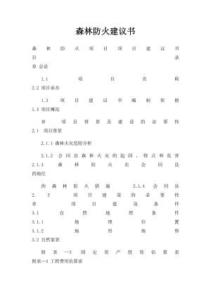 森林防火建议书.docx