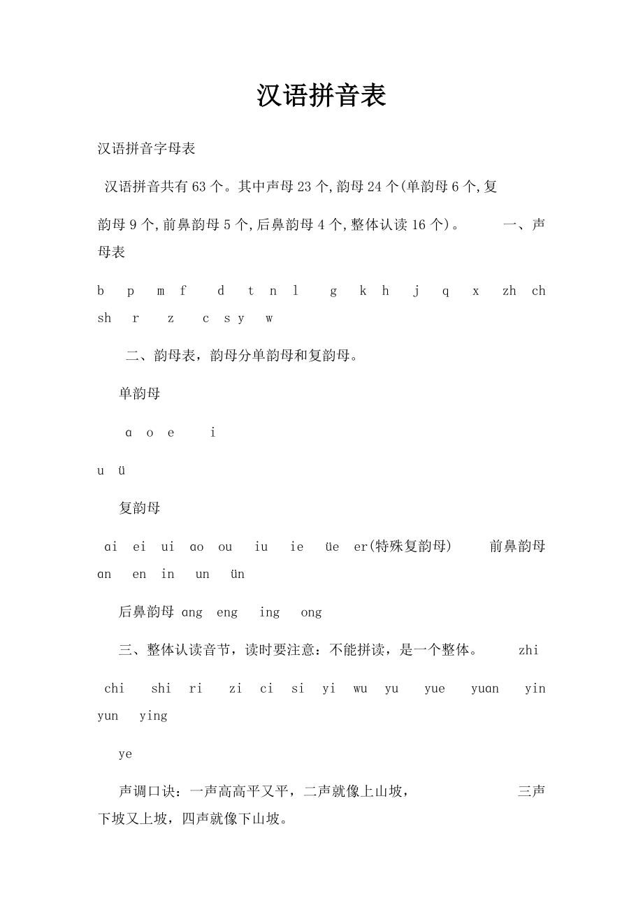 汉语拼音表.docx_第1页