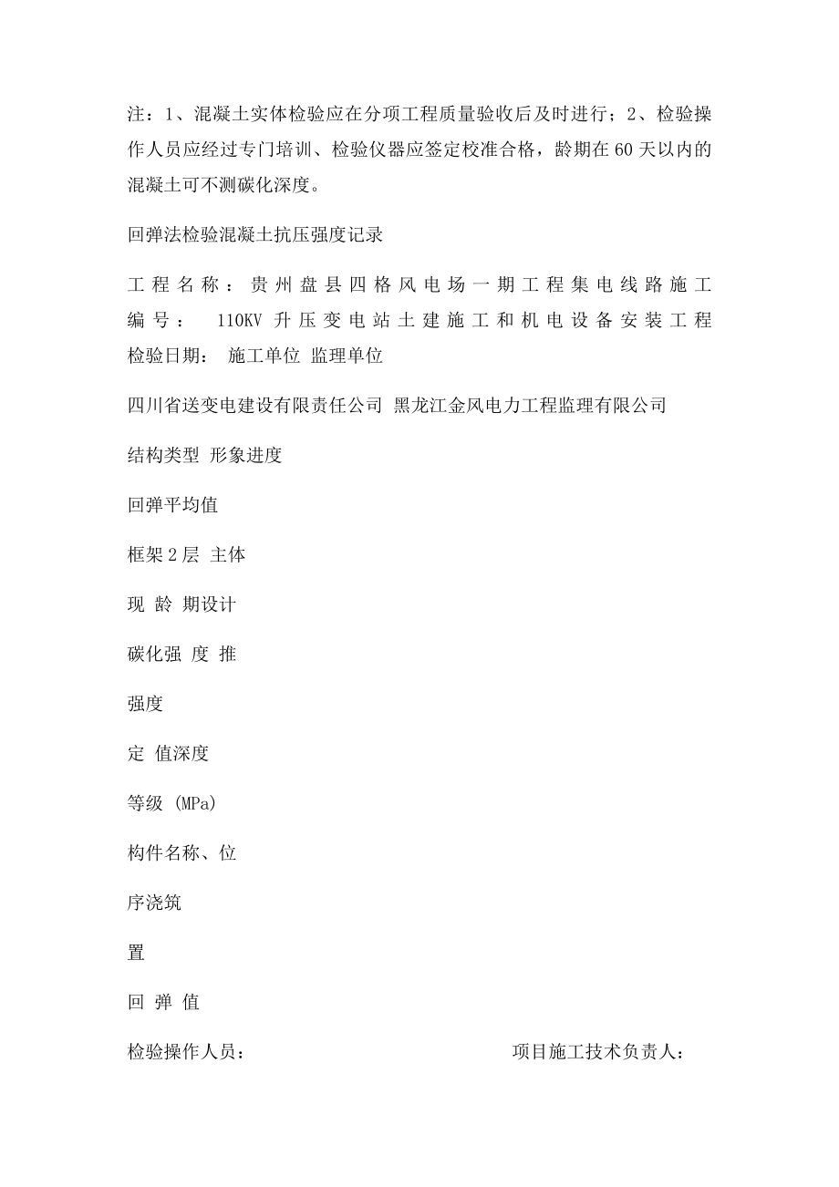 混凝土工程结构实体检验记录表.docx_第2页