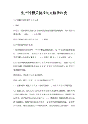 生产过程关键控制点监控制度.docx