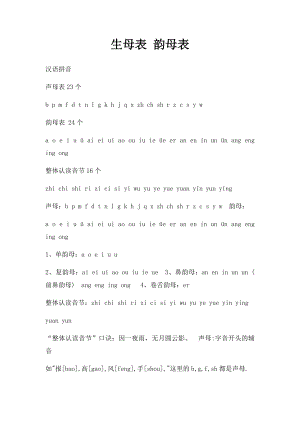 生母表 韵母表.docx