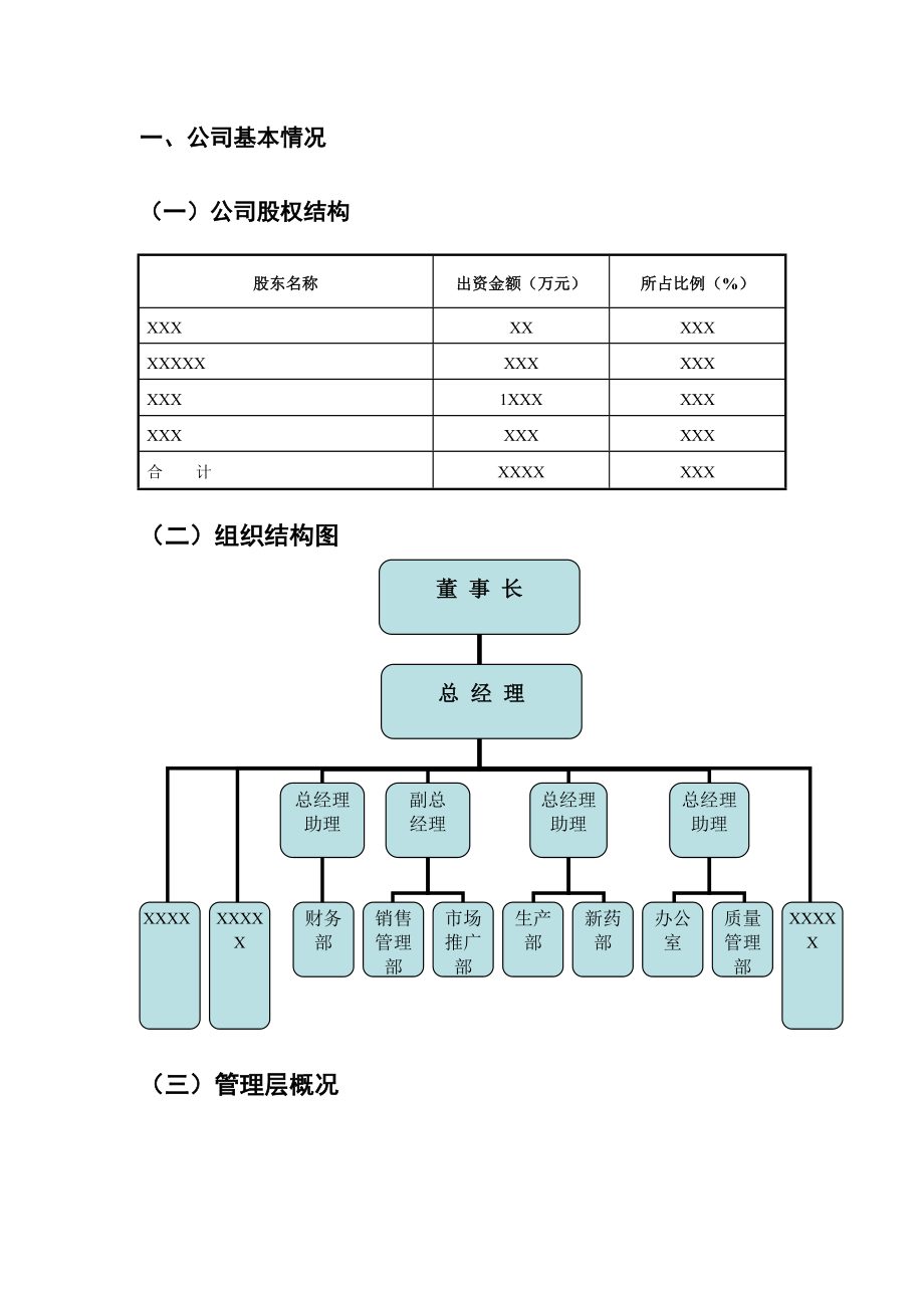 XX药业有限公司商业计划书.doc_第2页