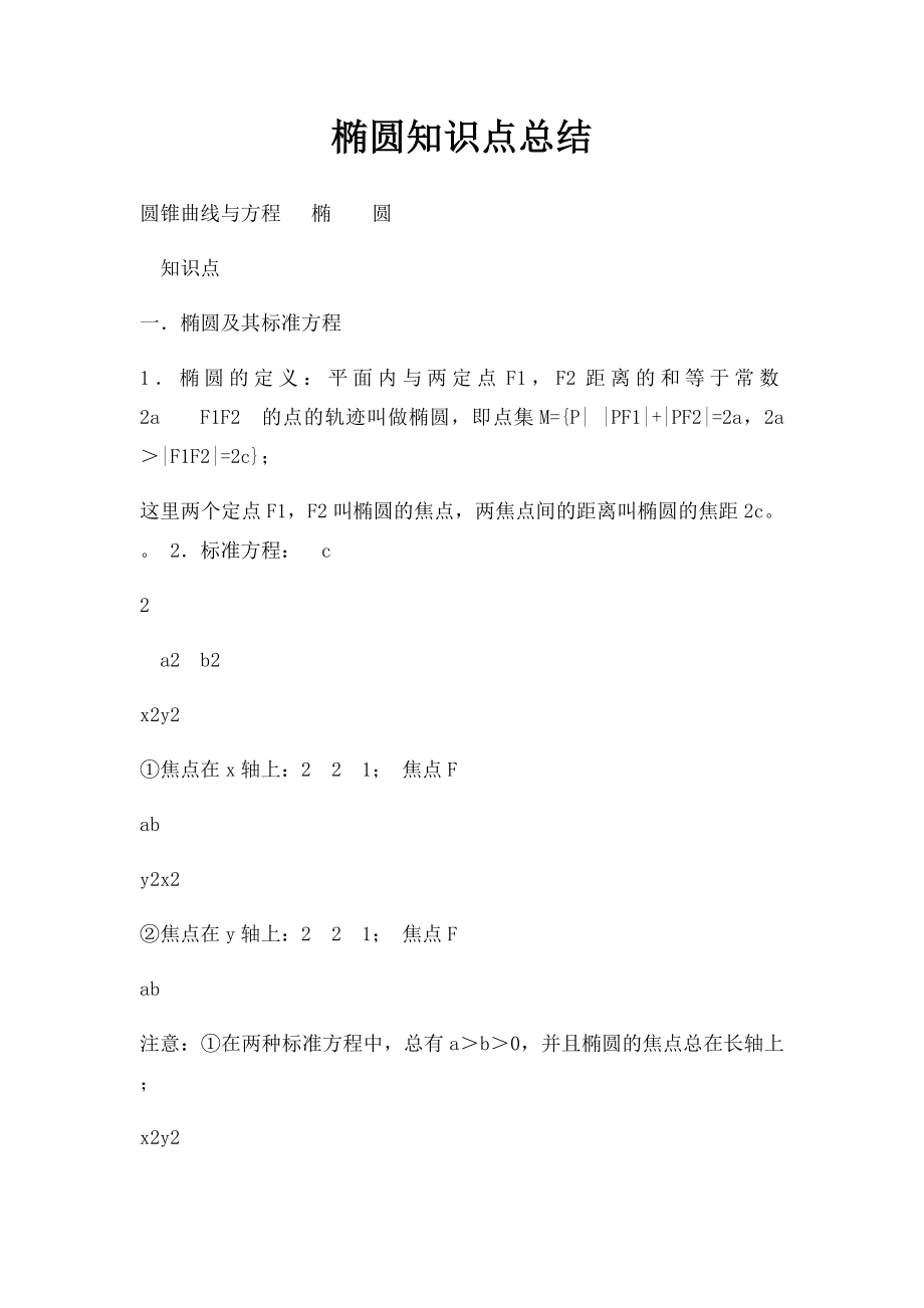 椭圆知识点总结.docx_第1页