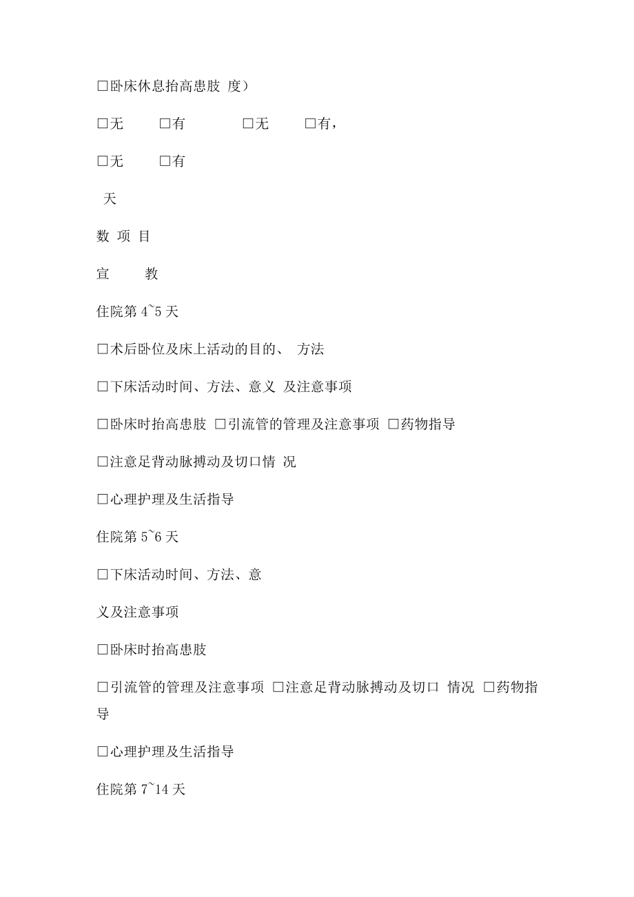 普外科单病种护理临床路径表单护理篇患者篇.docx_第3页