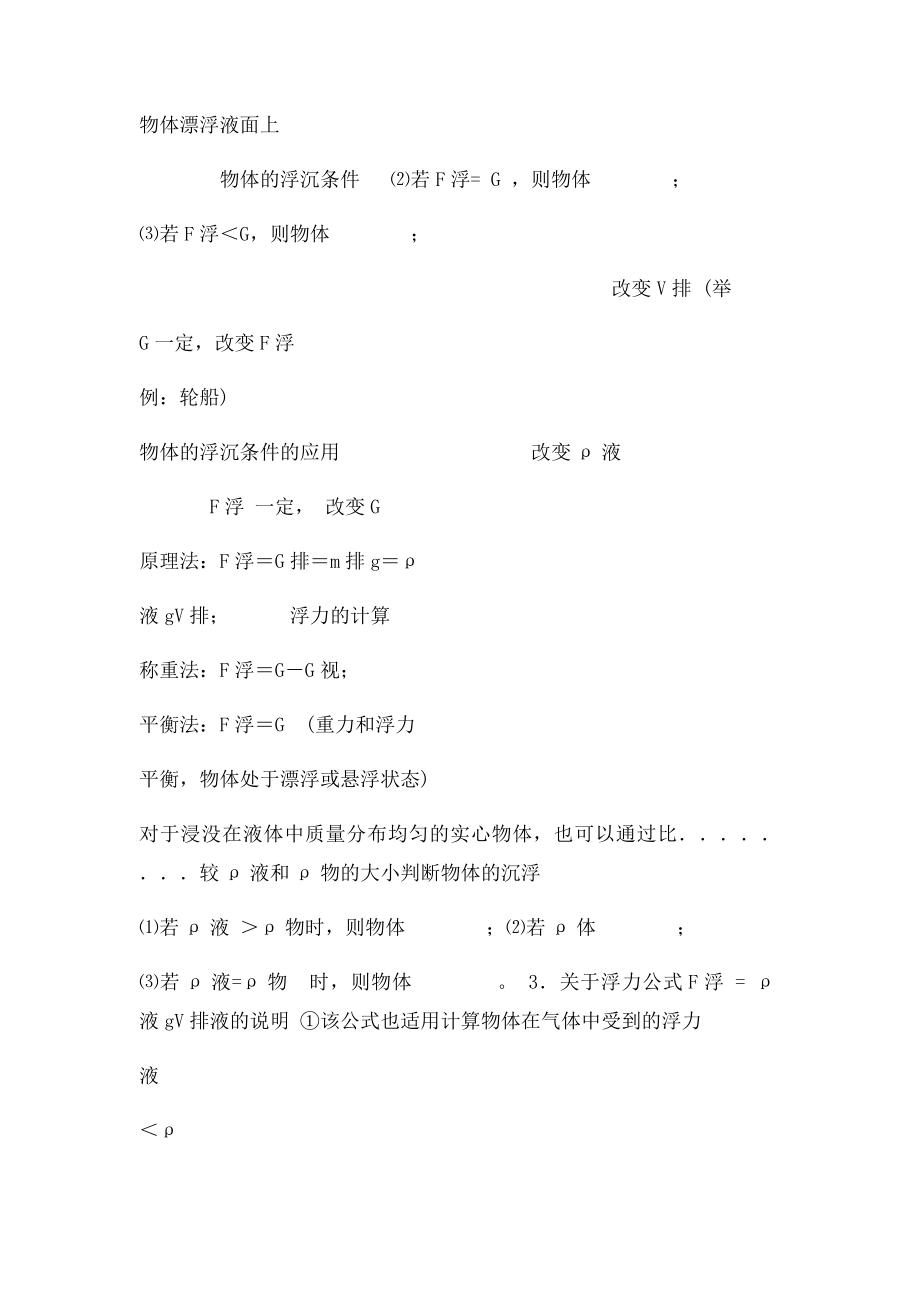 江苏省新沂市第二中学级物理下册浮力复习教案苏科精.docx_第2页