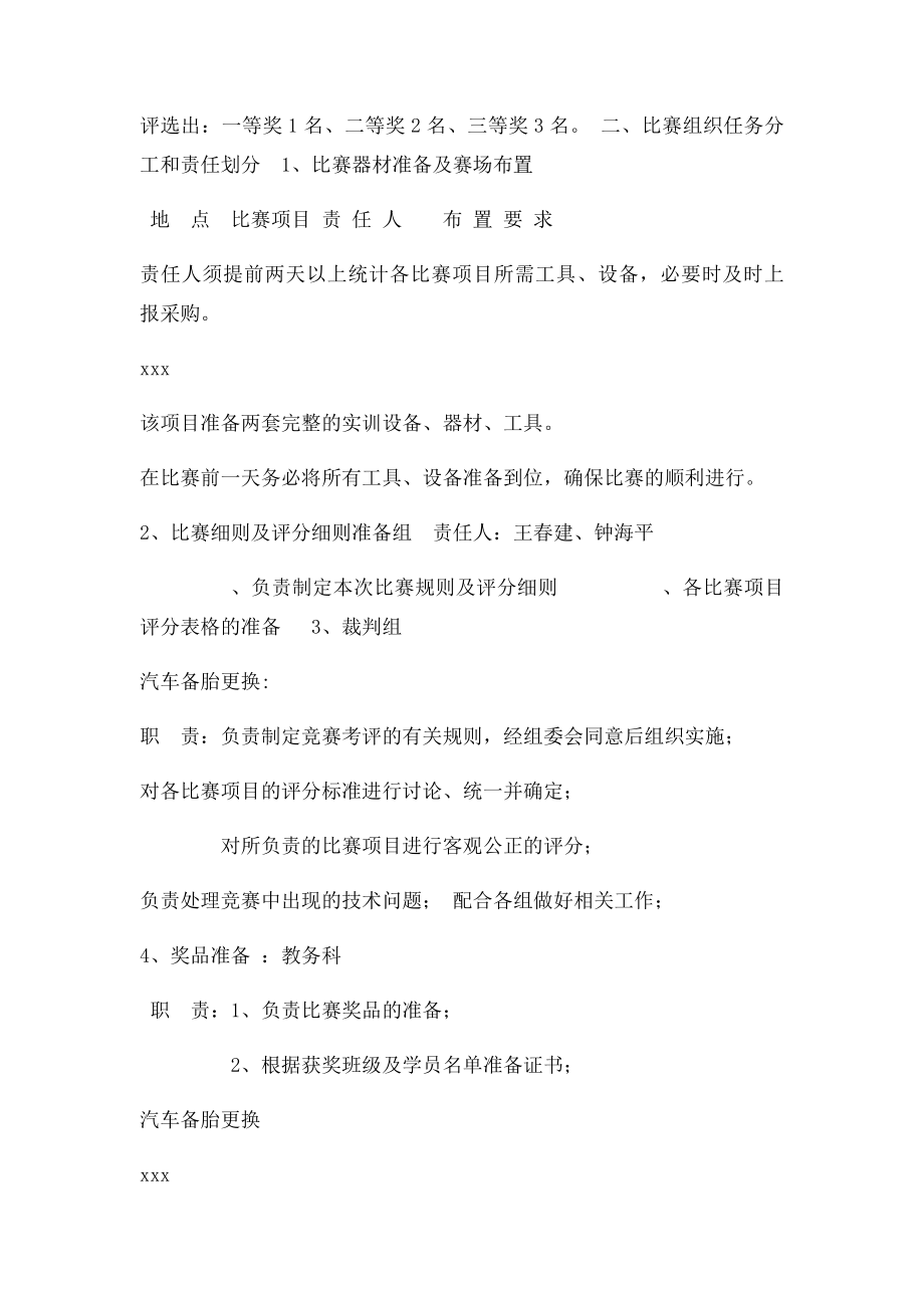 汽修专业技能大赛实施方案.docx_第2页