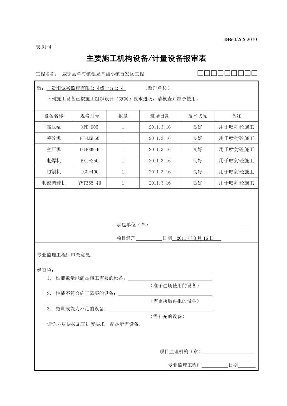 主要施工机构设备计量设备报审表.doc_第1页