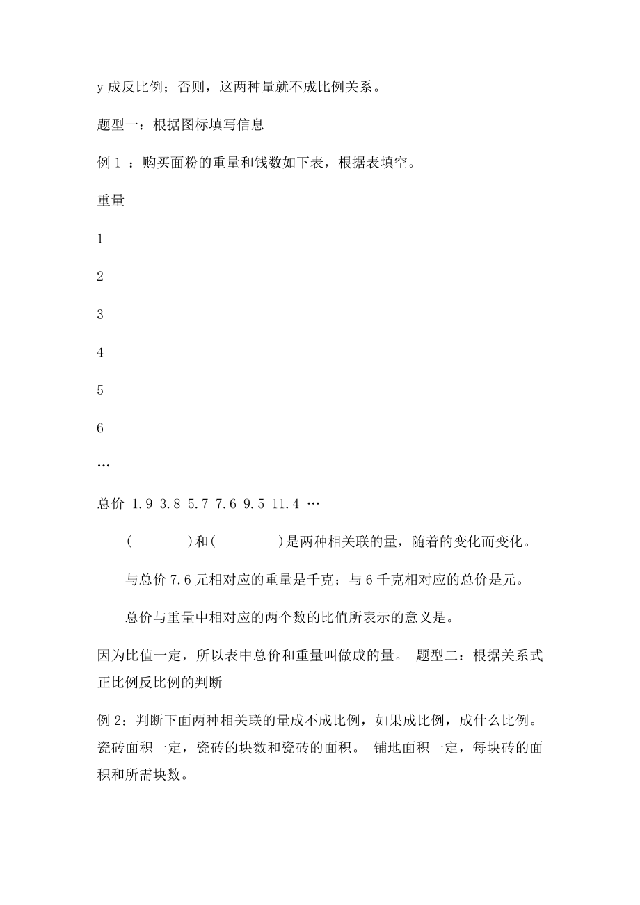 正比例和反比例的意义知识点总结加典型例题.docx_第3页