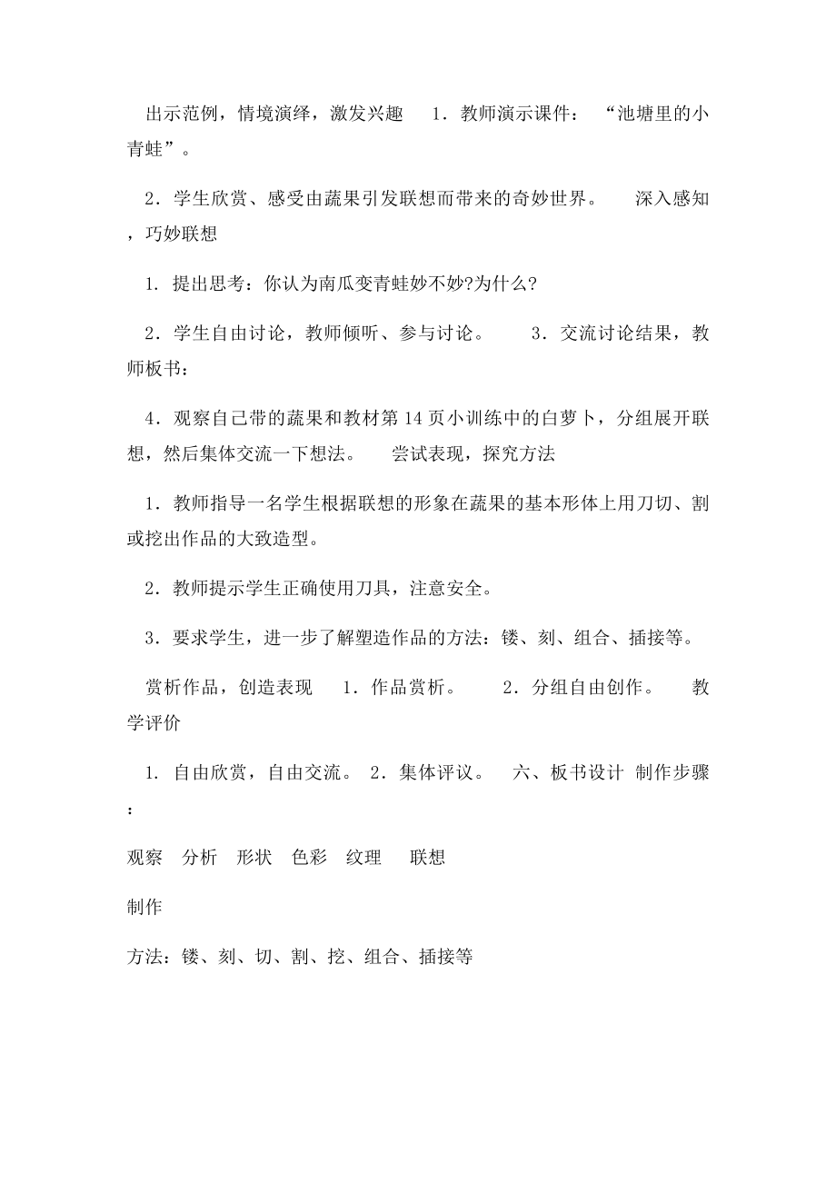 湘教小学美术四年级蔬果的联想说课稿.docx_第2页