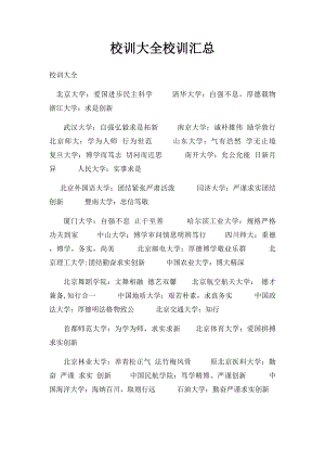 校训大全校训汇总.docx