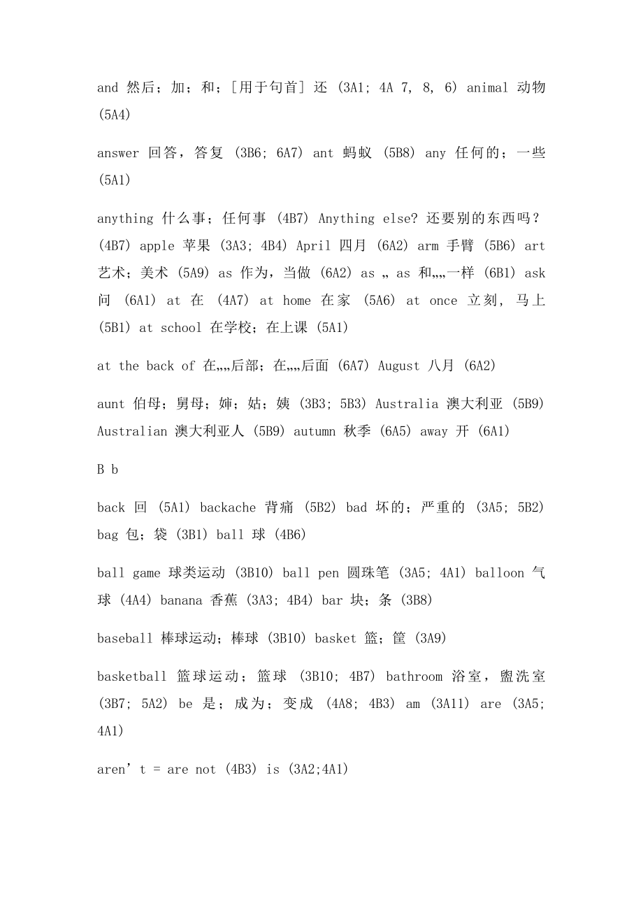 江苏译林牛津小学英语单词表.docx_第2页