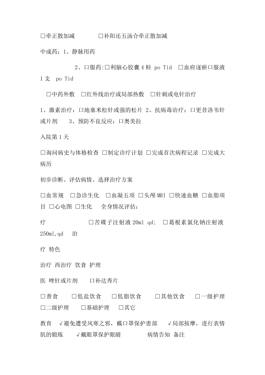 特发性面神经麻痹临床路径.docx_第2页