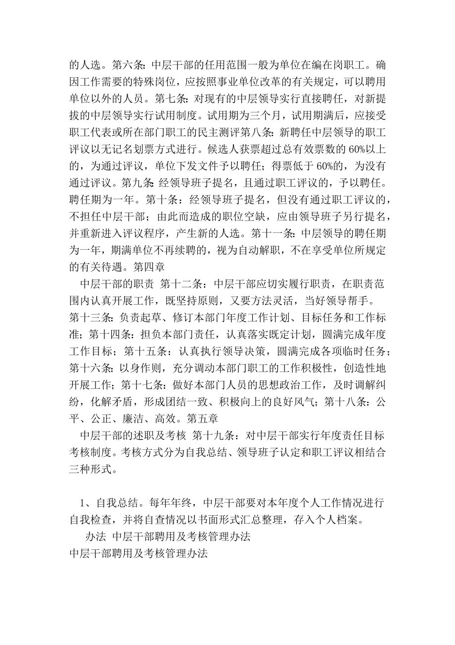 中层干部聘用及考核管理办法.doc_第2页