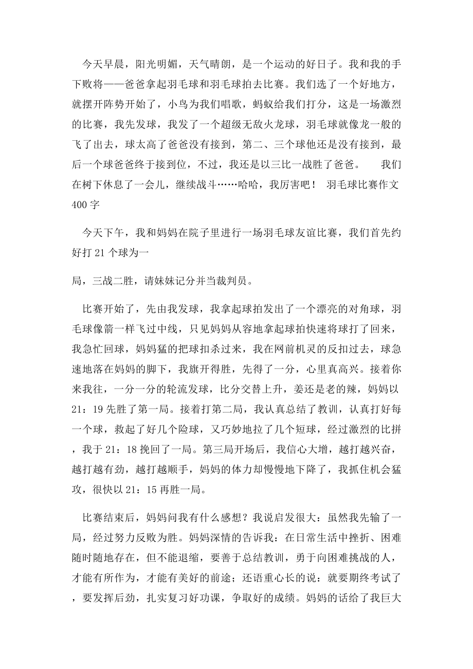 激烈的羽毛球比赛作文500字.docx_第2页