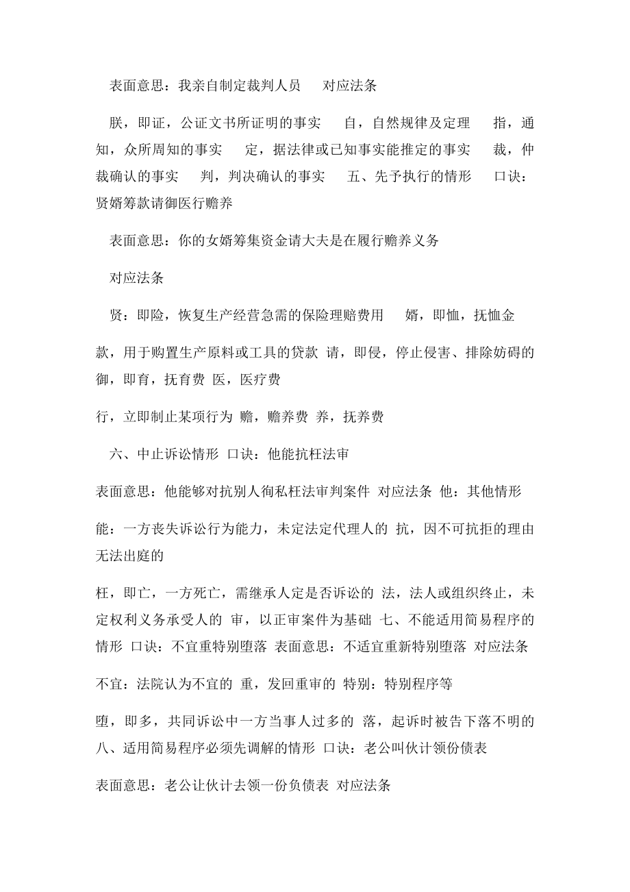 民事诉讼法记忆口诀.docx_第2页