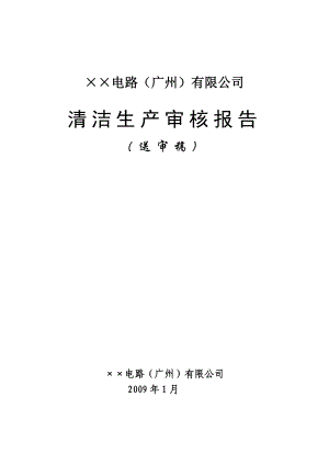 某外资印刷线路板企业清洁生产报告.doc