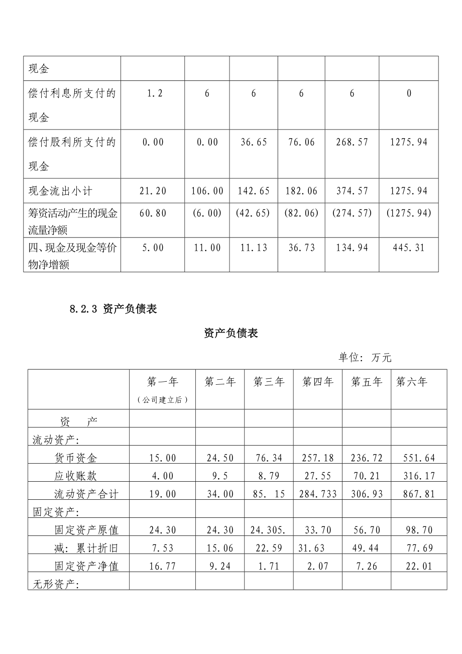 挑战杯创业计划书《财务分析》部分 完美版.doc_第3页