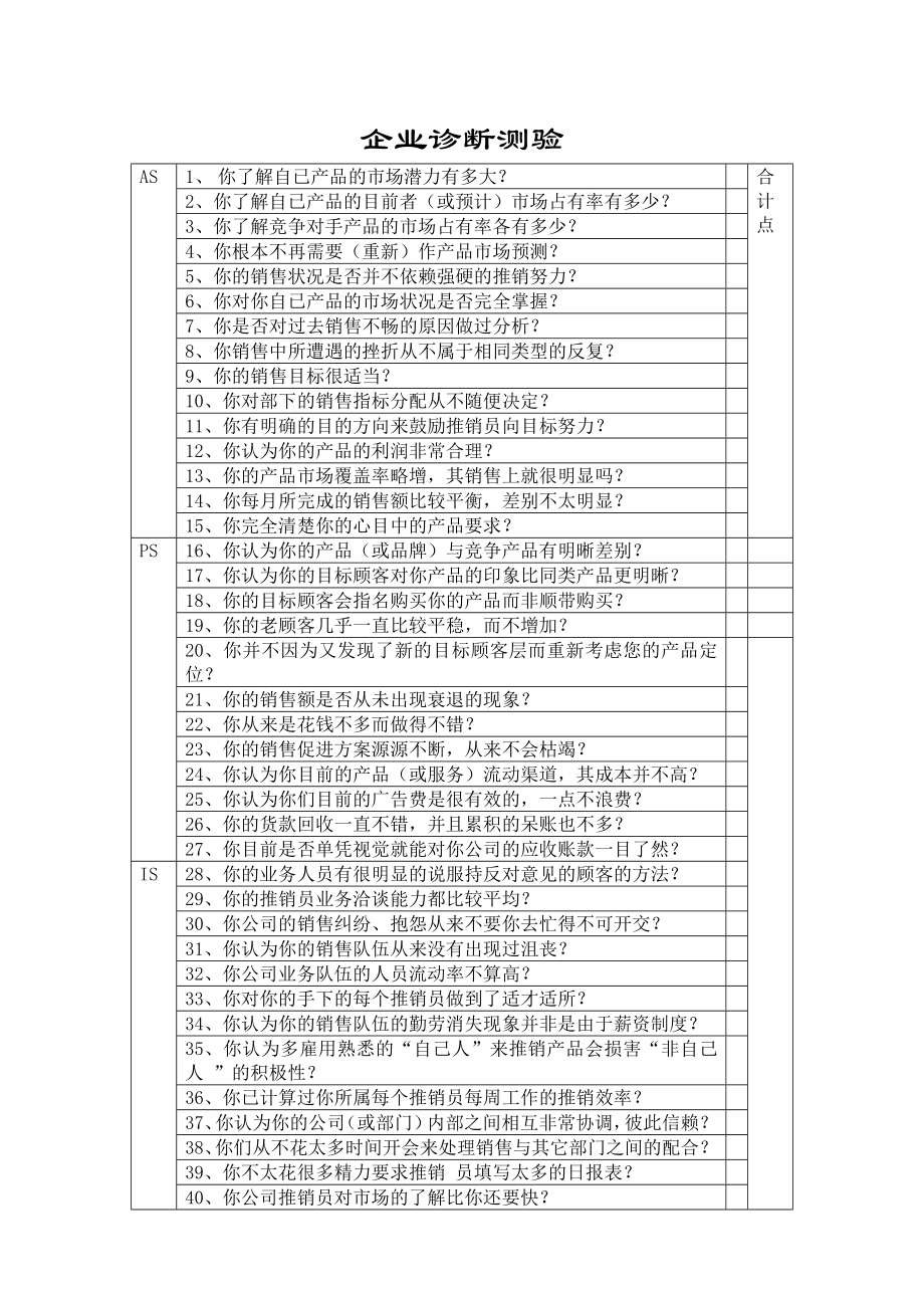 安盛—企业营销现状安盛管理诊断系统.doc_第2页