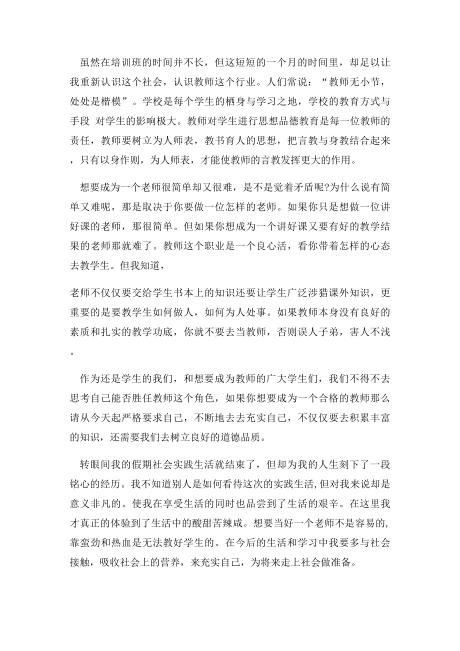 暑期社会实践报告当辅导班老师.docx_第3页