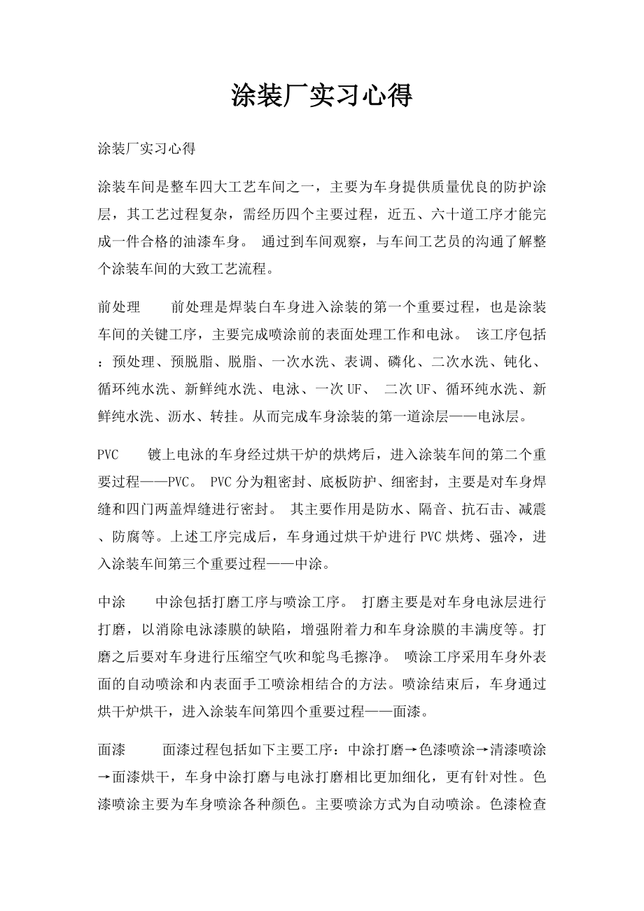 涂装厂实习心得.docx_第1页