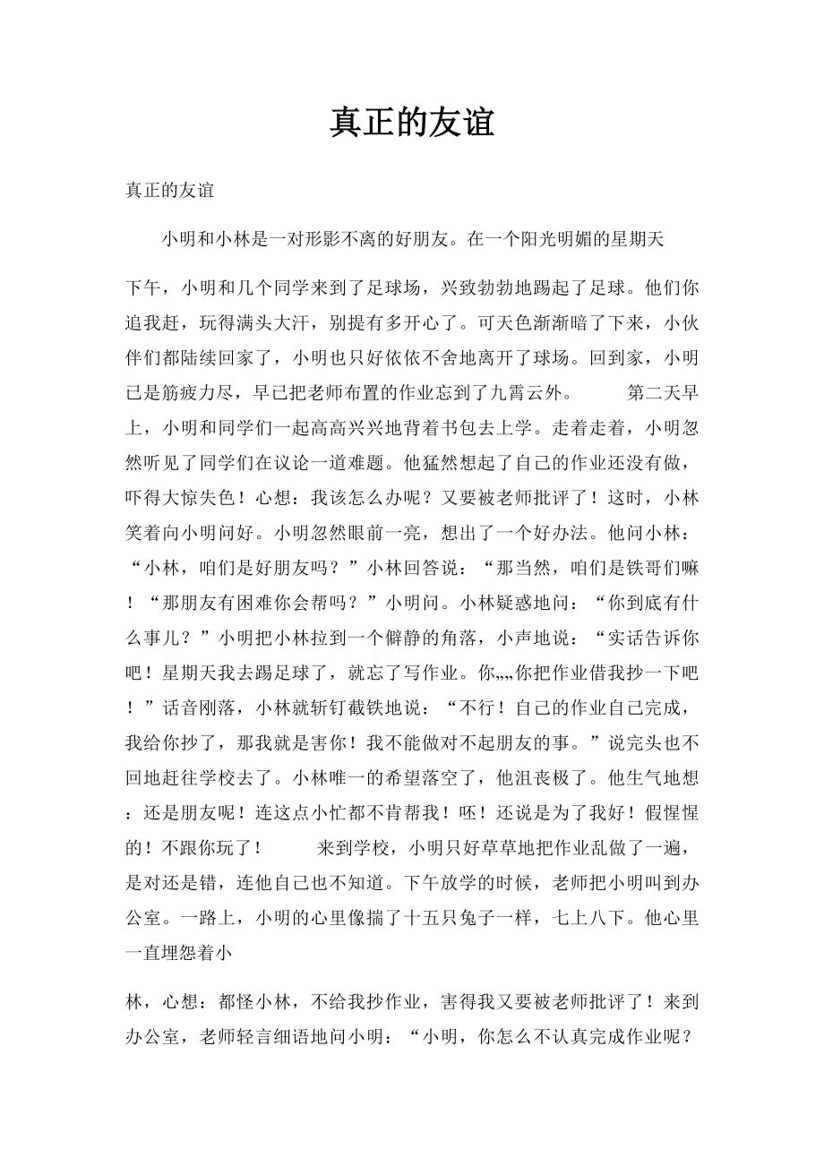 真正的友谊.docx_第1页