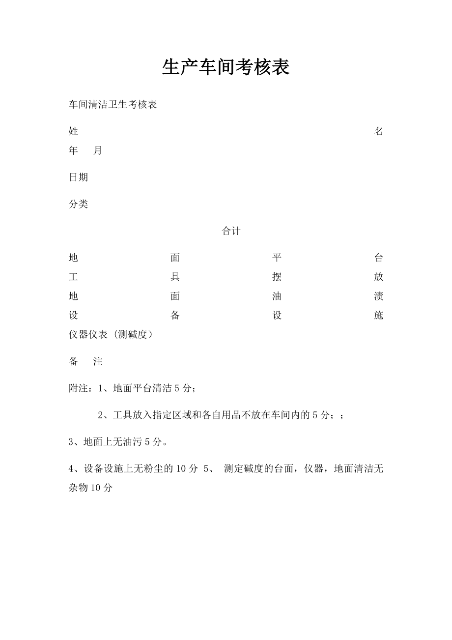 生产车间考核表.docx_第1页