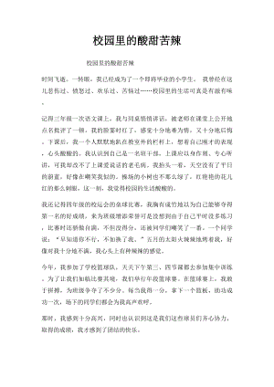 校园里的酸甜苦辣.docx