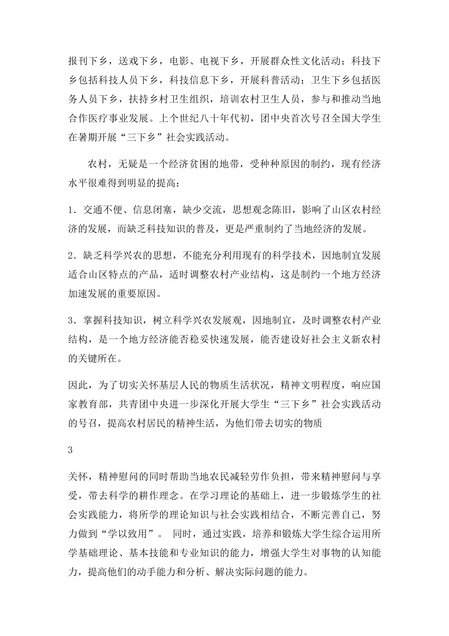 暑假三下乡社会实践活动方案模板三下乡模板.docx_第2页