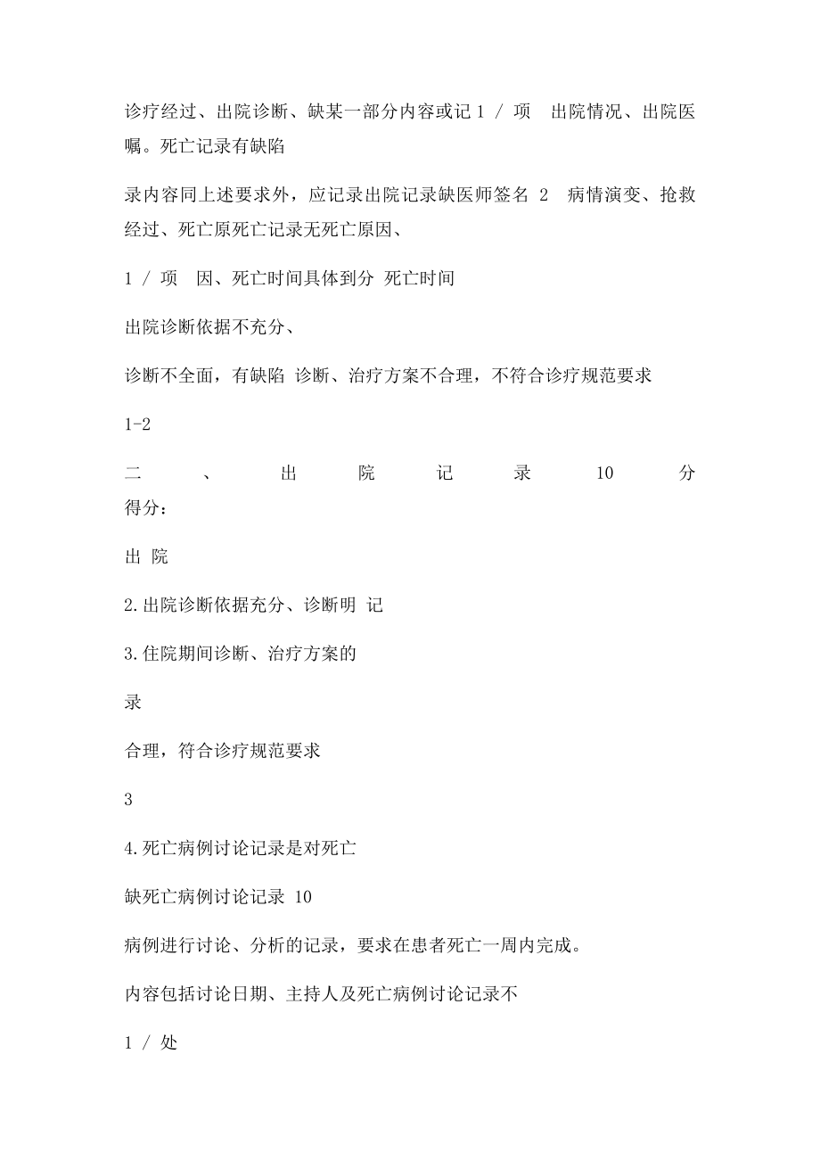 病历质量考核评分.docx_第2页