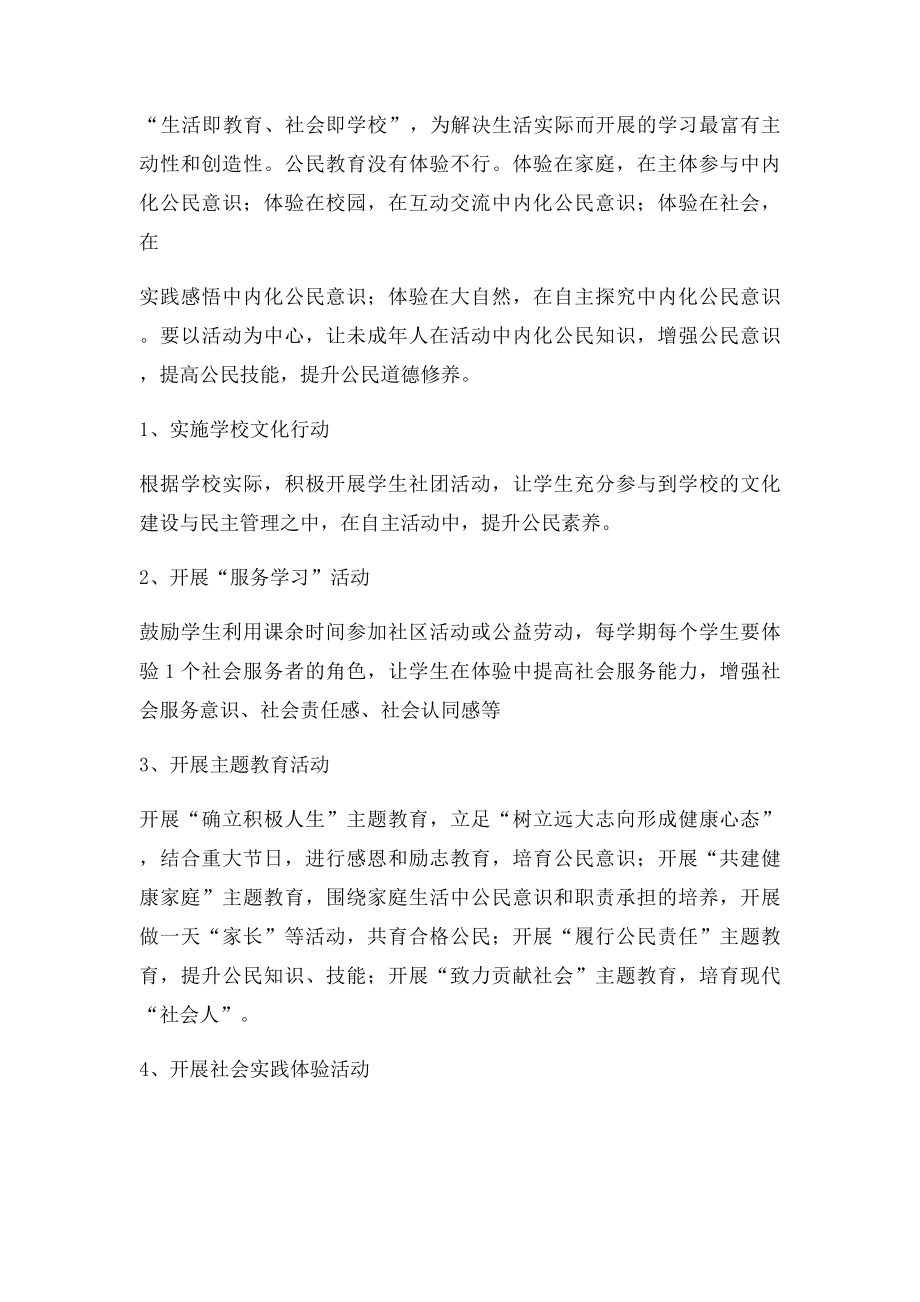 浪网小学公民意识教育活动方案.docx_第2页