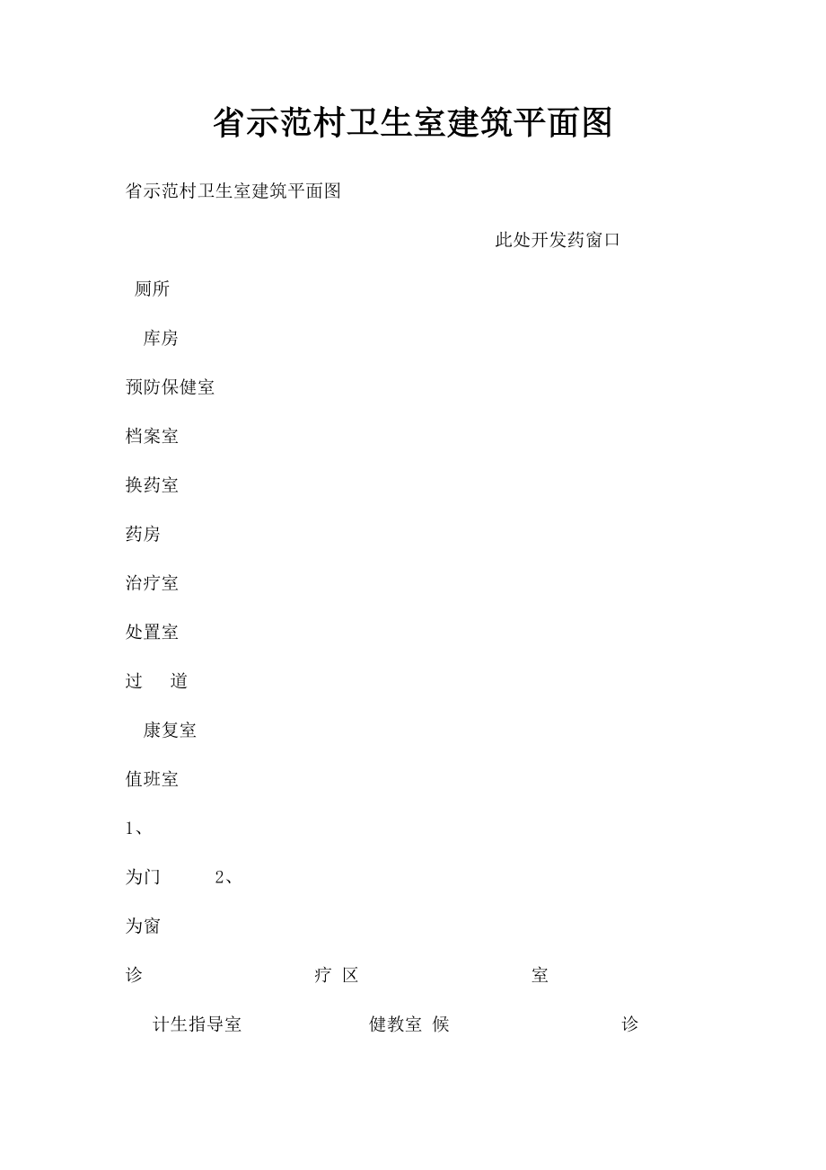 省示范村卫生室建筑平面图.docx_第1页