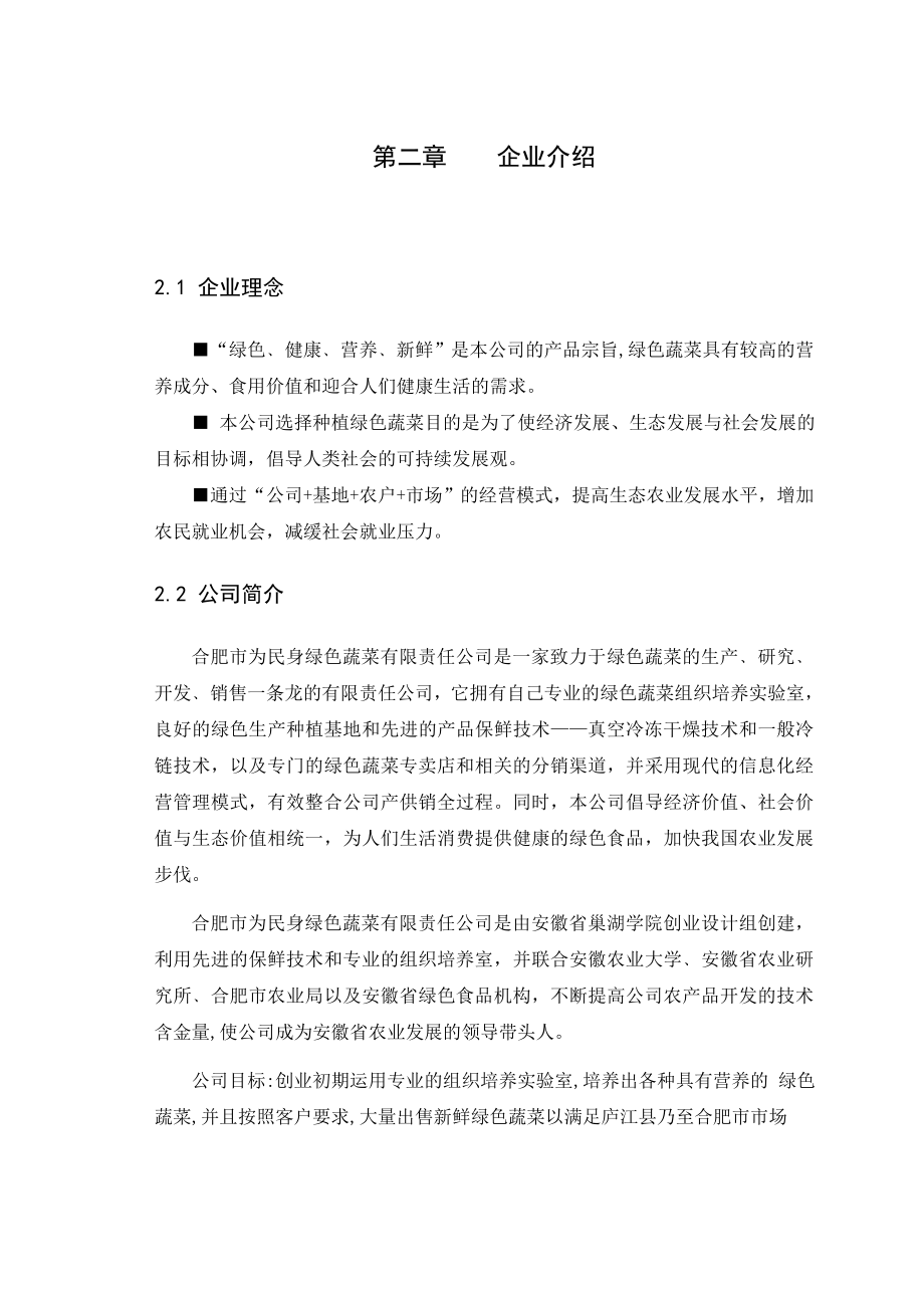 绿色蔬菜公司创业计划书.doc_第3页