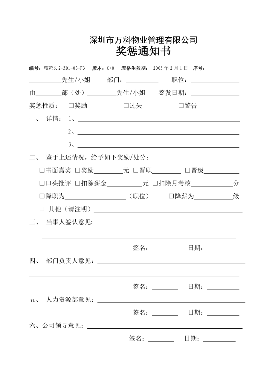 奖惩通知书.doc_第1页