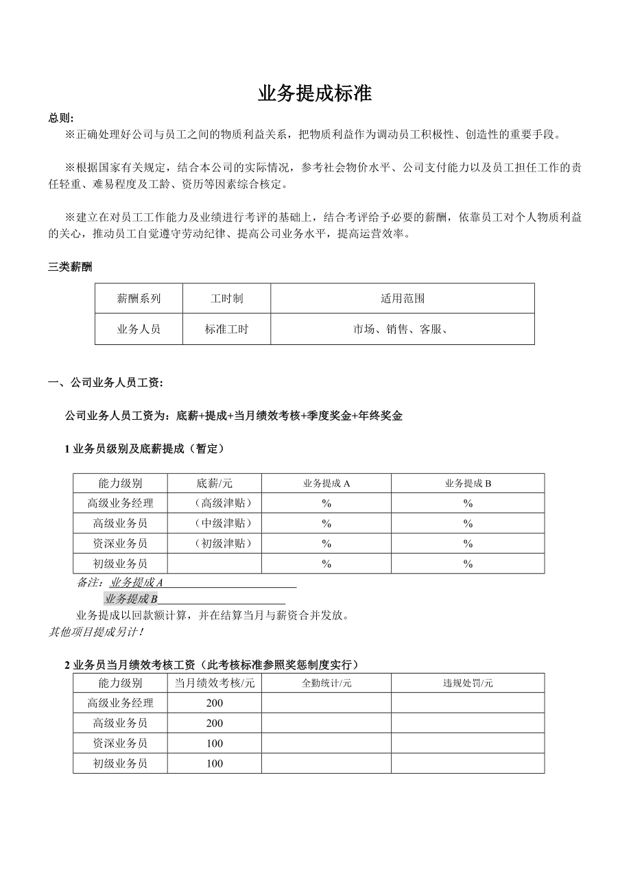 1994521420业务员提成方案范本.doc_第1页