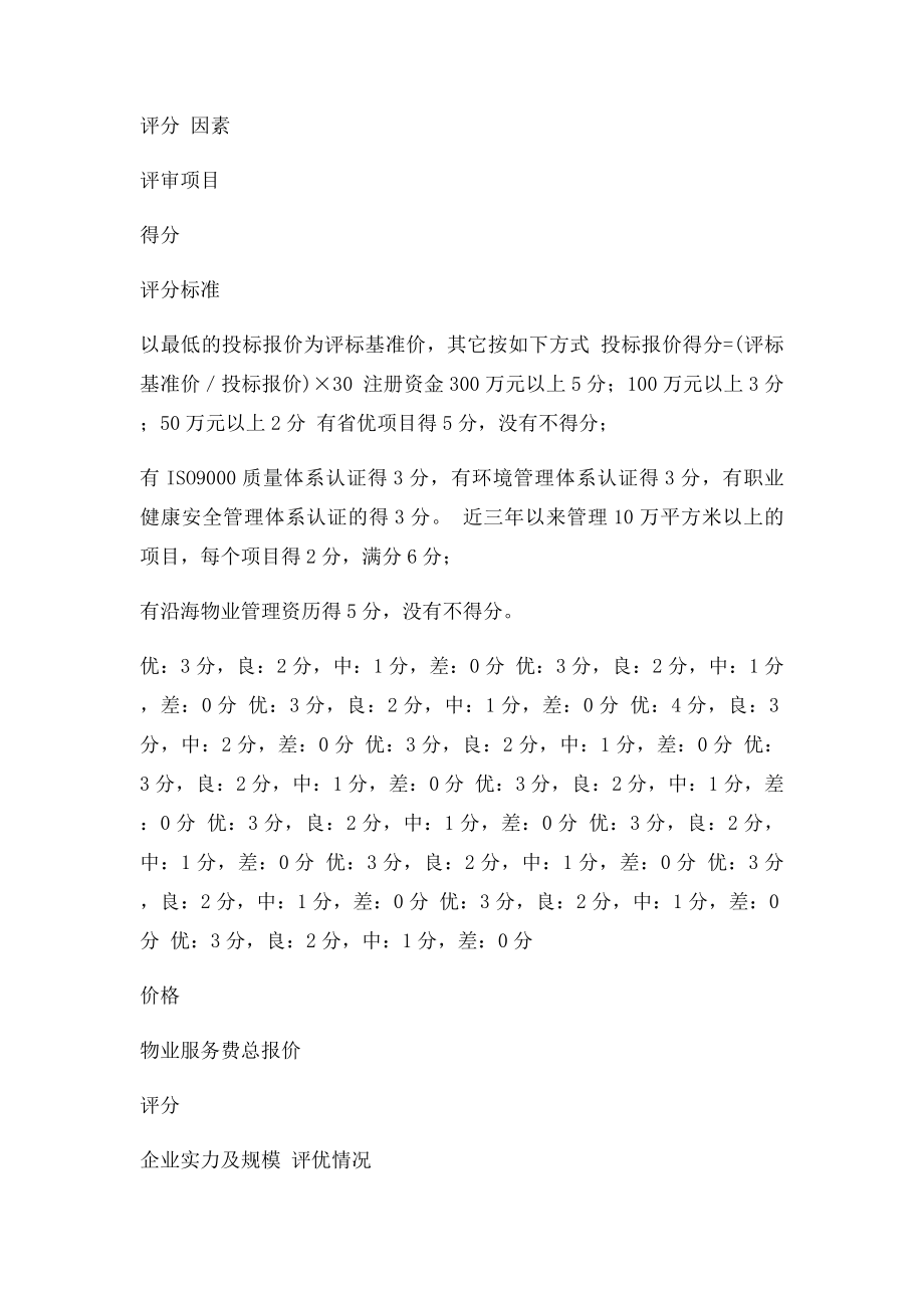 物业管理招评分表.docx_第3页