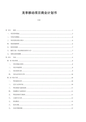 项目商业计划书精品.doc