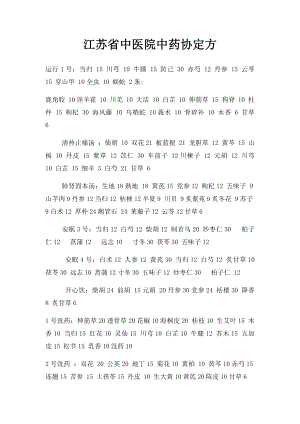 江苏省中医院中药协定方.docx