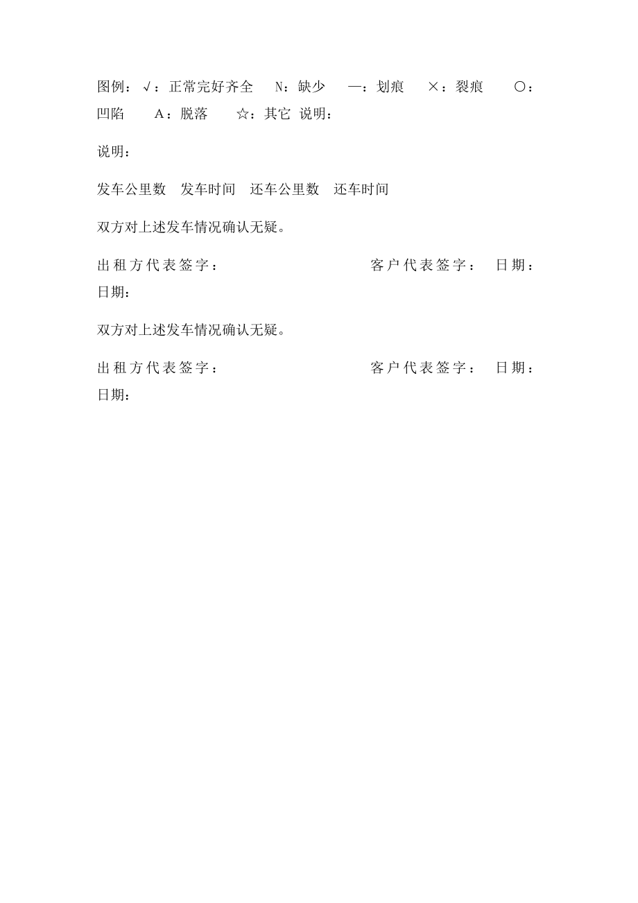 汽车租赁公司车辆检验交接单.docx_第2页