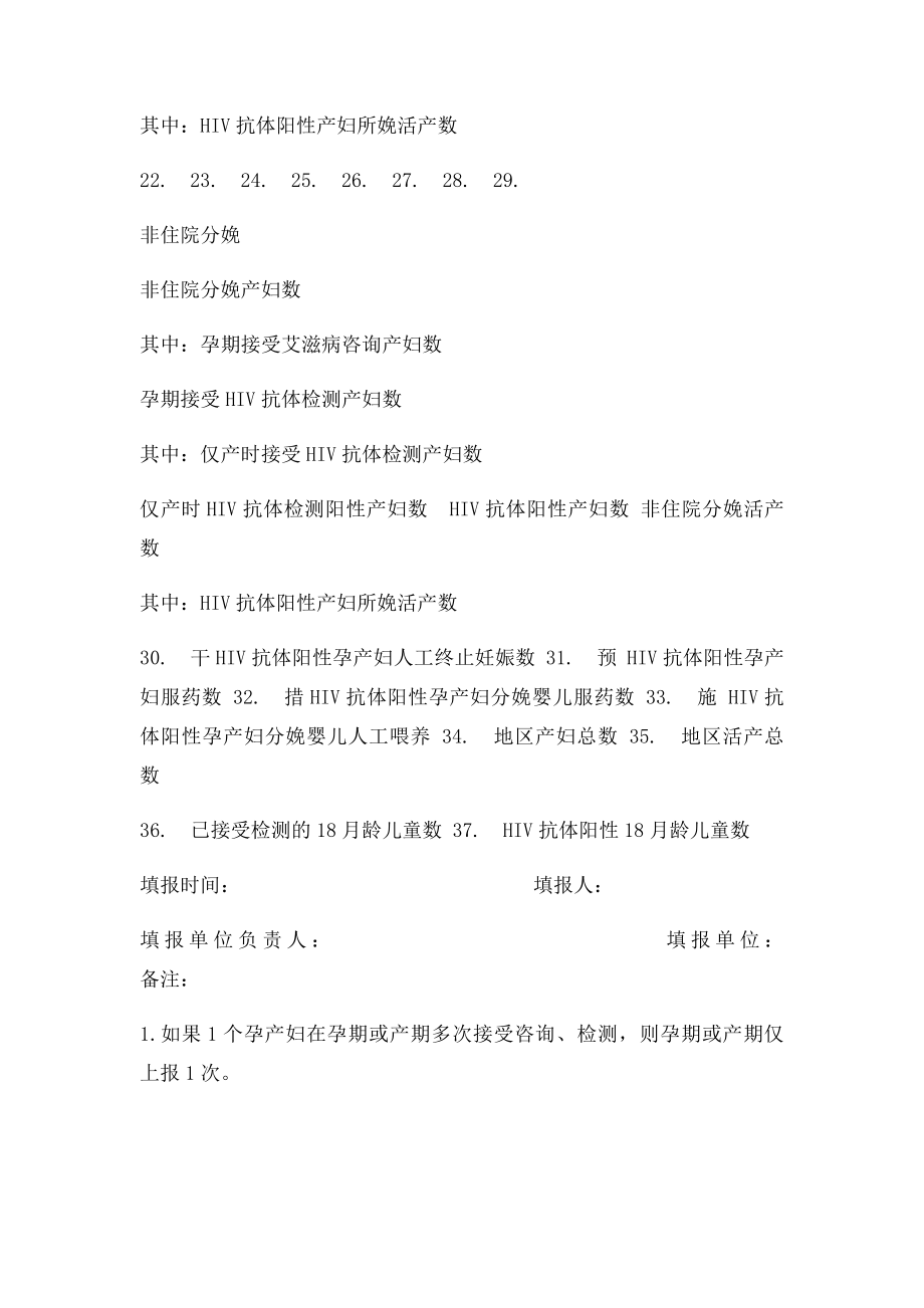 浙江省预防艾滋病母婴传播工作季报表.docx_第2页