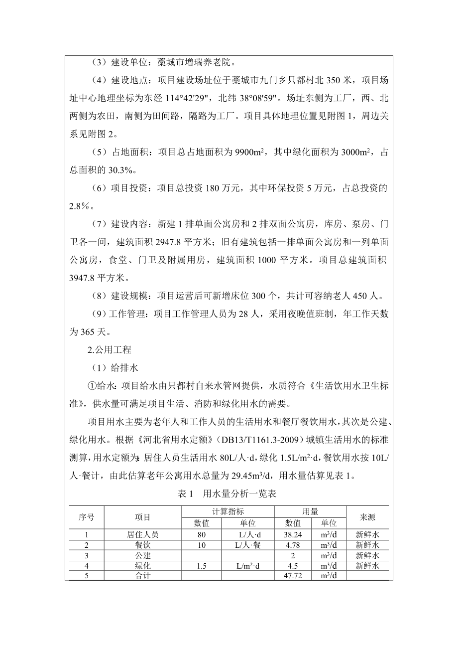 环境影响评价报告公示：增瑞养老院建设单位增瑞养老院建设地址九门乡只都村北米环环评报告.doc_第2页