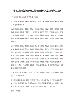 牛结核病提纯结核菌素变态反应试验.docx