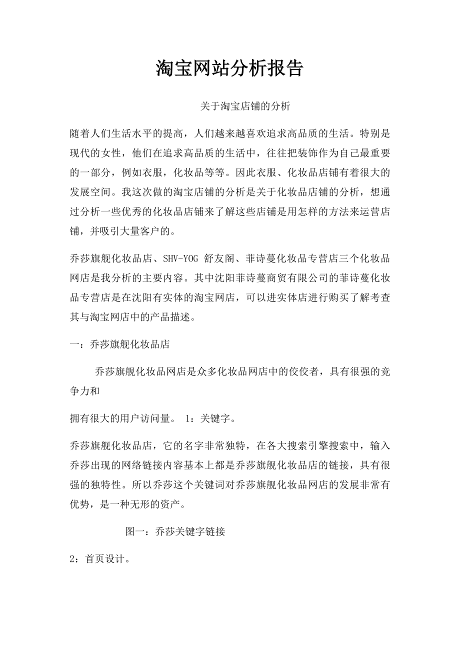 淘宝网站分析报告.docx_第1页