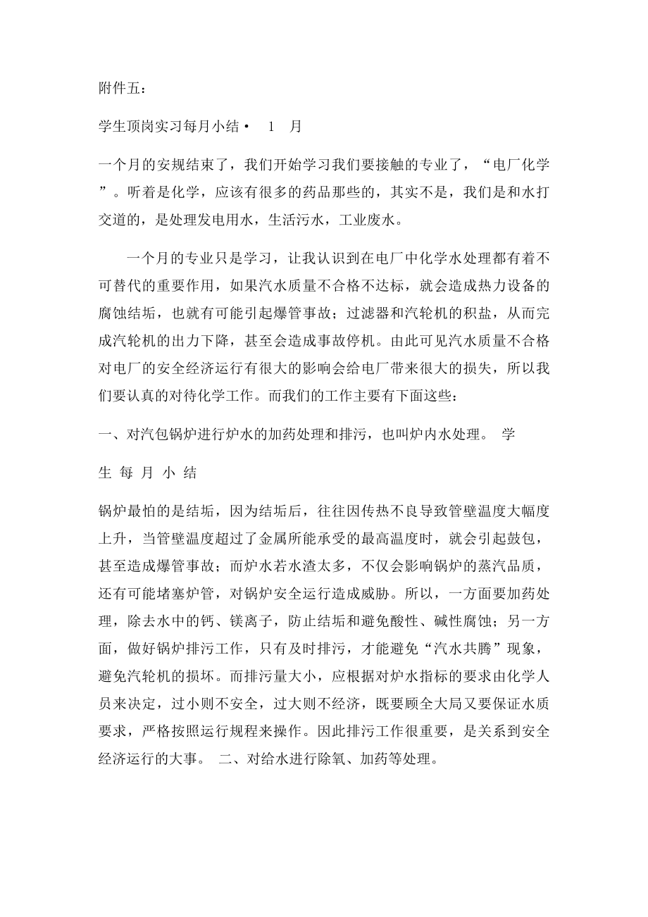 电厂顶岗实习每月小结.docx_第3页