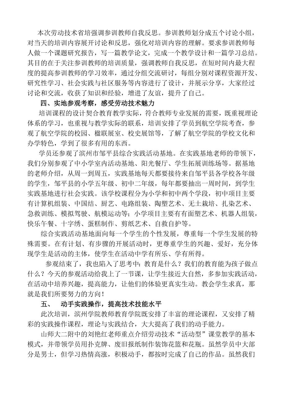 劳动技术学科骨干教师培训总结.doc_第3页