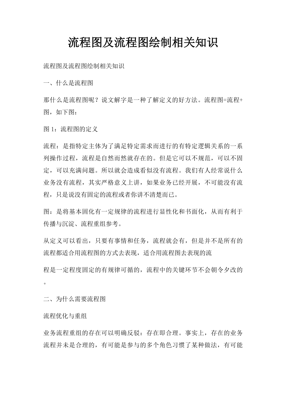 流程图及流程图绘制相关知识.docx_第1页