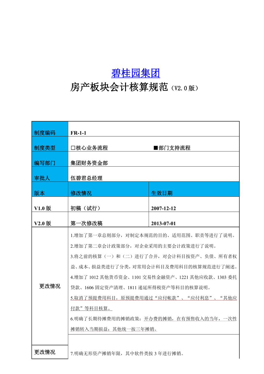 碧桂园集团房产板块会计核算规范V20.doc_第1页