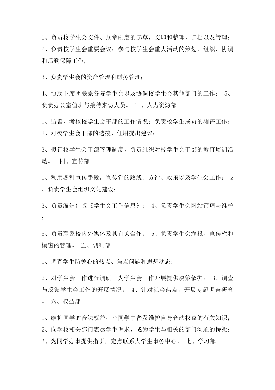 校学生会部门设置及职责.docx_第2页