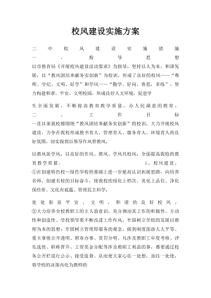 校风建设实施方案.docx