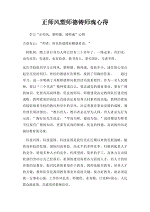 正师风塑师德铸师魂心得.docx