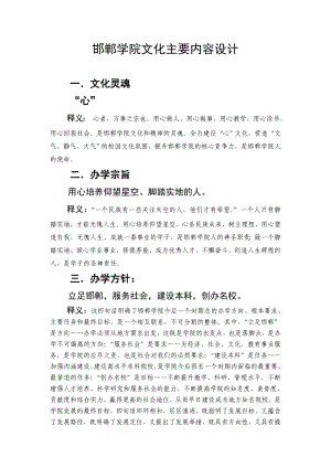 邯郸学院文化的主要内容设计.doc